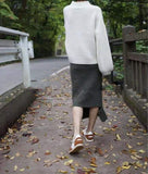 Sweater Fashion Jumpers Cashmere Sweater Woman Sexy Sweater And Pullovers Bubble sleeve Long Sleeve Casual