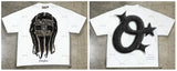 Vintage T-Shirt Men's High Street Creative Pattern Printing Round Collar Short-Sleeved Cotton Super Loose Short