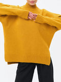 And Winter Half-High Collar Thread Sweater Solid Color Cover Loose Casual