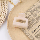 Square Geometric Frosted Hair Claws Clamps Acetate Hairpins Women Hollow Out Ponytail Clips Makeup Styling Tools