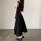 Zingj Chic Summer French Hepburn Wind Square Collar Dew Collarbone Waist Show Thin Big Pendulum A Line Dress