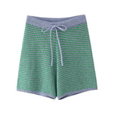 Spring Style Loose Knitted POLO Collar Blouse 6427041 Shorts