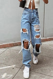 Ripped High Waist Boyfriend Jeans- Outfit