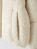 Cabel Knit Puffer Crop Jacket- Outfit