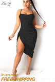 Ruched Satin Summer Dress Drawstring Spaghetti Straps Cowl Neck Backless Long Dresses for Women Party Sexy