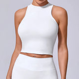 Zingj Moned Smock Speed Dry Vest Female Naked Tight Yoga Dress Running Fitness Top BT095- Outfit