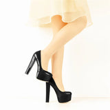 Onlymaker Women's Heels Platform Round Toe Chunky High Heels Office Party Wedding Slip On Block Pumps PLUS Size