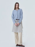 New Knitwear Women's Long-Sleeved Round-Neck Button Solid Color Sweater Knitted Cardigan Top
