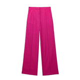 New Women's Double-Breasted Suit Jacket Straight Trousers 8194394