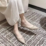 Leather French Temperament Sharp Single Shoes Women Shallow Rivet Paint Skin Evening Wind Temperature Soft Bottom Flat