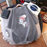 100% cotton cartoon printed short sleeve T-shirt women loose tops Summer streetwear O-neck sweet girls tee shirt