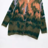 New Landscape Pattern V-Collar Loose Knitted Coat Coat