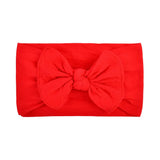 New Cotton Solid Baby Headband For Cute Girls Kid Wide Bow Knot Turban Elastic Hairbands Handmade Headwear Hair