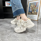 Zingj Shoes And Women's Color Ties With Thick Soles, Muffins And Small White Shoes, Net Surface, Love, Women's Singles Shoes, Travel