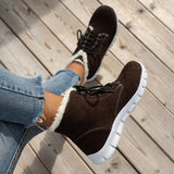 And Winter 2023 New Women's Shoes High-Top Leisure Thick-Soled Velvet Warm Snow Boots Flat-Soled Short