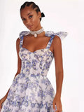Women's Wear New Style Spring And Summer Shoulder Fashion Eugen Gauze Long Temperament Evening Dress