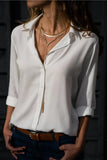 Tops Women's Long Sleeve V-neck Button Chiffon Shirt Office Loose Fashion Long Sleeve Shirts Female Tops Blusas