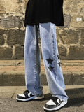 Men's Washed Vintage Star Straight Leg Jeans- Outfit