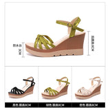 Heel Sandals Summer 2023 New Muffin Thick Bottom Waterproof Table With Frosted All Kinds Of Large Size Women's