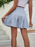 Floral High Waist Mini