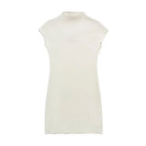 New Stretch Slim Sleeveless Knitted Short Dress
