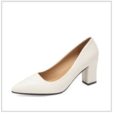 Single Shoes Women's Coarse 2025 Spring And Summer New Pointed Work Shoes Shallow One-Footed Korean Version Of Simple High