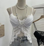 Shot Abstinence Hottie Low Breast With Breast Pad Lace Slings Vest V-Neck Butterfly-Like Umbilical Umb
