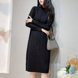 Zingj Knit Dress Female Autumn Winter 2023 New Loose Inside Build Base Twist In The Long Sweater