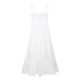 / Summer 2024 New European Station Laminated Poplin Dress Ladies' White Skirt