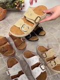Slope Heel Sandals Women's 2023 Summer New Hollowed-Out Flowers Thick Soles Sandals Beach Women's