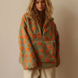 Letter-Print Hooded Hooded Loose Version Of Multi-Color Lazy Trend Trend High Street Tide