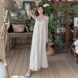 Zingj Seaside Resort Dress Niche Design Loose Show Back Fairy Travel
