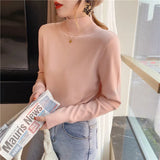Zingj Milk Sweater Women Wear Semi-High Collar Knitted Bottomed Sweater In Autumn And Winter, A New 2023 Soft Top