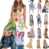 2025 Women's New Temperament Elegant High-Waist Print Slings Casual Fashion