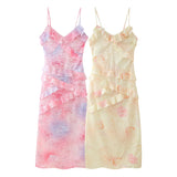 New Spring Style Two-Color Slim Printed Lotus Leaf Lace