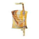 Print Silk Mesh Wipe Chest Blouse Print Silk Mesh Skirt 5039472