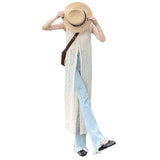 Zingj Sense Minority Fold Wear Smock Knit Vest Skirt Summer Female Back Slit Skirt Round Collar Thin