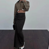 High Split Flower Maxi Skirt- Outfit