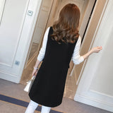 Zingj Vest Female 2024 Spring And Autumn New Korean Version Slim Sleeveless Vest Vest Long Vest Coat