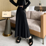 Zingj Beat Thickened Modal Knitted Skirt Women's Winter Korean Version Of High-Waisted A-Shaped Skirt Wool Pendulum