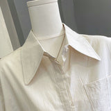 Women's Top 2025 Summer Summer High-End Niche Design Shirts Are Particularly Age-Old French Professional