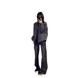 Short Jacket Men's And Women's Spring And Autumn Cushion Shoulder Suit Collar Pilot Fashion Niche Baseball Suit