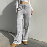Casual Solid Color SweatpantsOutfit