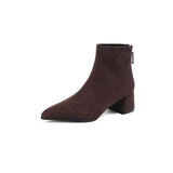 Zingj Ankle Boots Women 2023 Autumn And Winter New Martin Boots Female Korean Version Of Thick Heel Ankle Boots Heel Women's