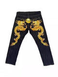 High Street Jeans Male Personality Printed Hip Hop Fashion Clothing Straight Pants High Waist Y2K