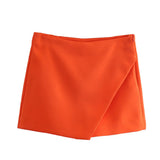 New Korean Version Of High Waist And Long Legs Asymmetrical Candy Colored Skirt Skirt