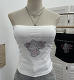 Diamond Tector Tset Coat Outside Wearing Bra Mat Babes Wrapped Bra Short Open Umbilly Printed Vest