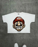 Version Simple Minority Design Cartoon Long Printed Cotton T-Shirt Men's Hip-Hop Harajuku Y2k Loose Couple