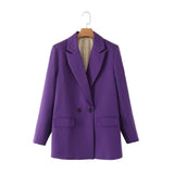 And Summer 2024 New Simple Loose Double-Breasted Suit Jacket New Suit For Women In Spring And