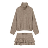 Asymmetric Blouse 0347302 Textured Trousers 0347303